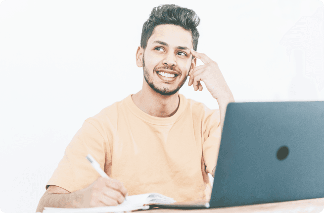 Image of a boy preparing for assam state job